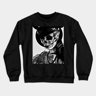 Skull Girl Black and White Crewneck Sweatshirt